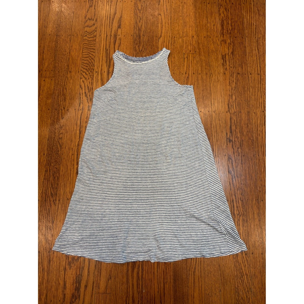 Vineyard Vines 100% Linen Striped Racerback Shift Dress Blue White XXS